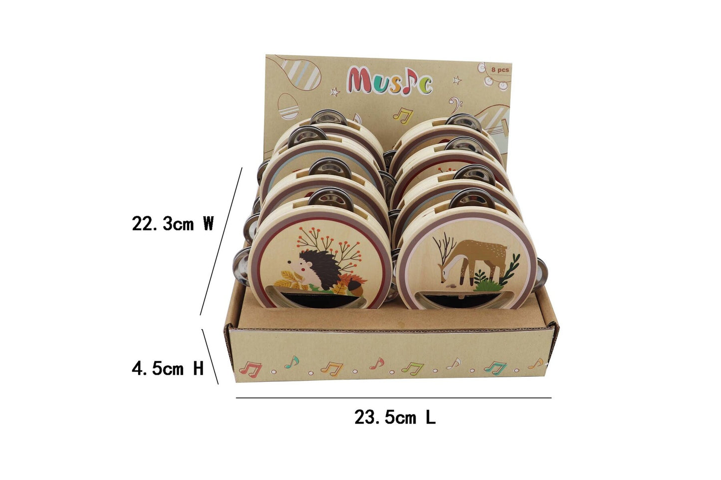 CALM & BREEZY WOODLAND WOODEN TAMBOURINE