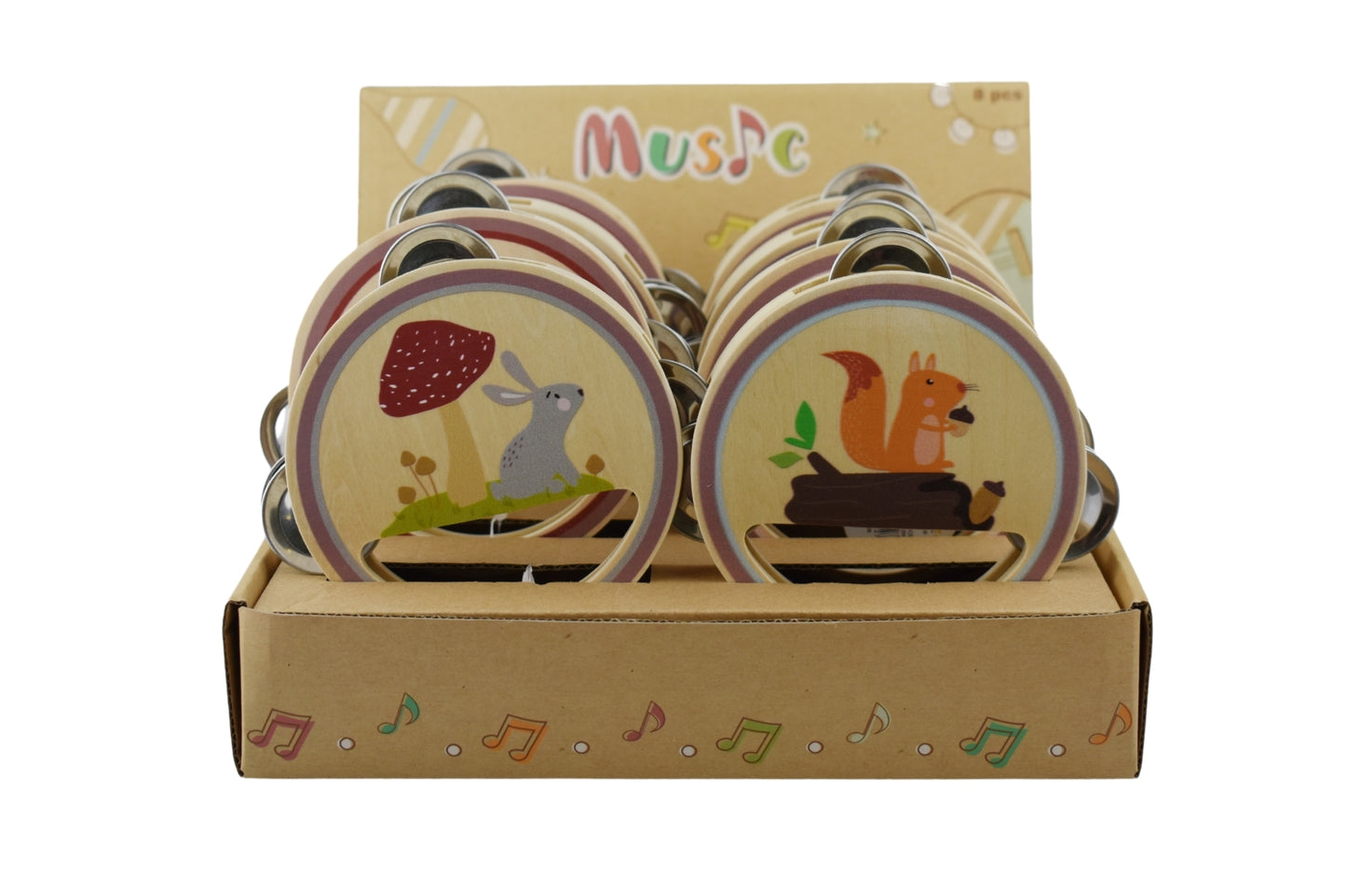 CALM & BREEZY WOODLAND WOODEN TAMBOURINE