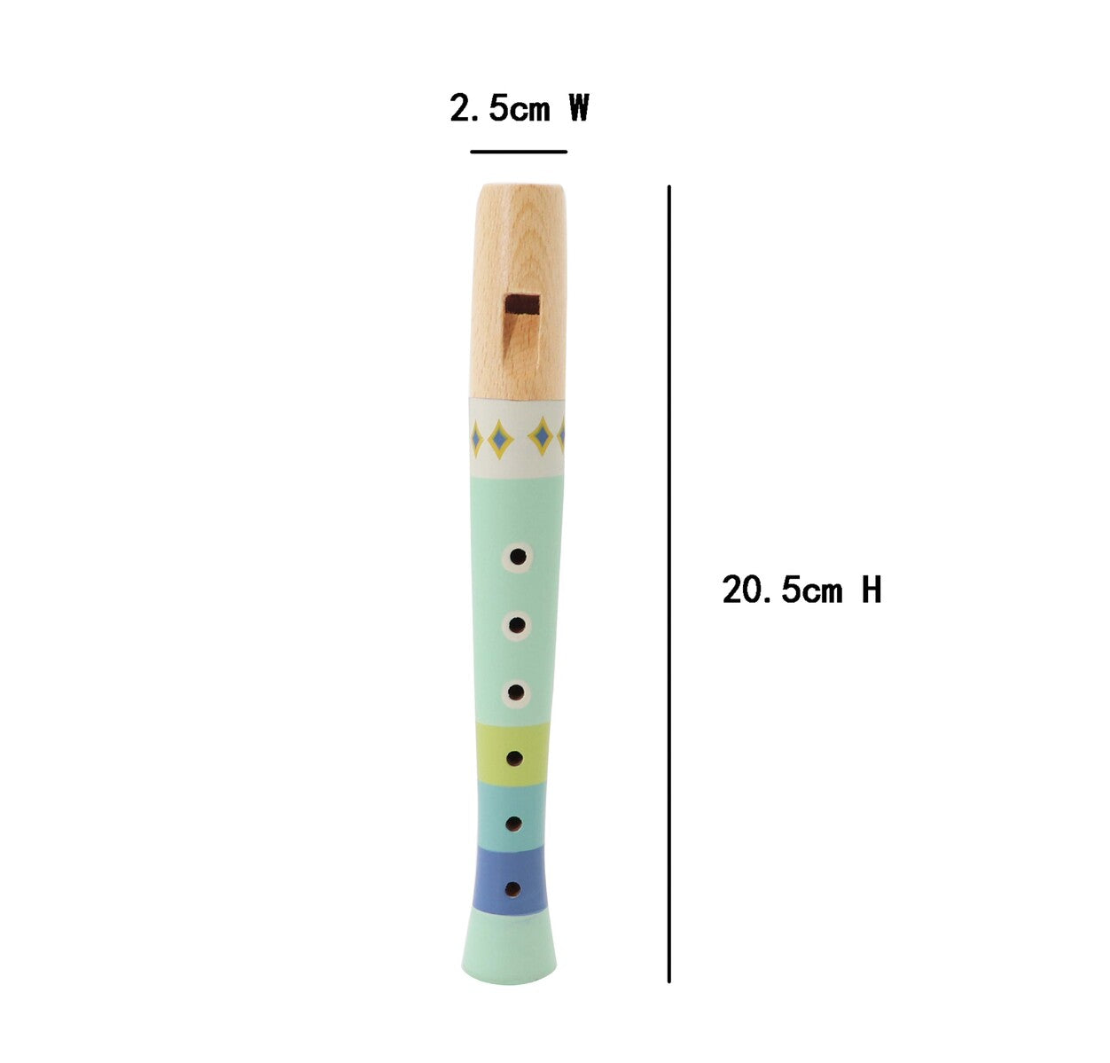 PATTERN PLAY WOODEN RECORDER PICCOLO GREEN