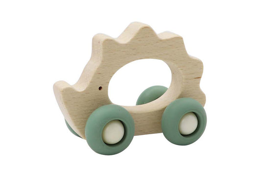 WOODEN GRIP ECHIDNA WITH SILICONE WHEELS