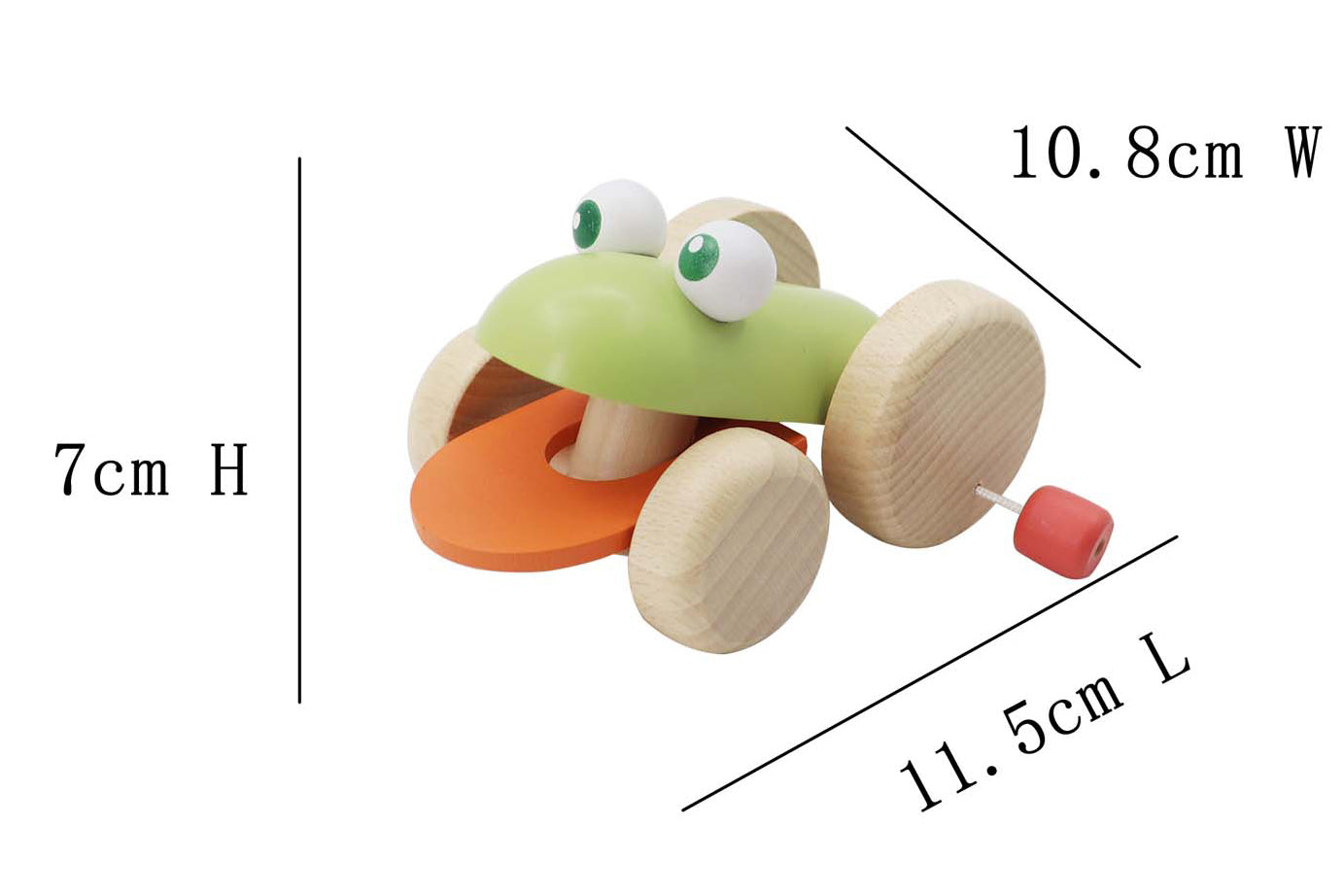 ECO PLAY PUSH A LONG CROAKING FROG