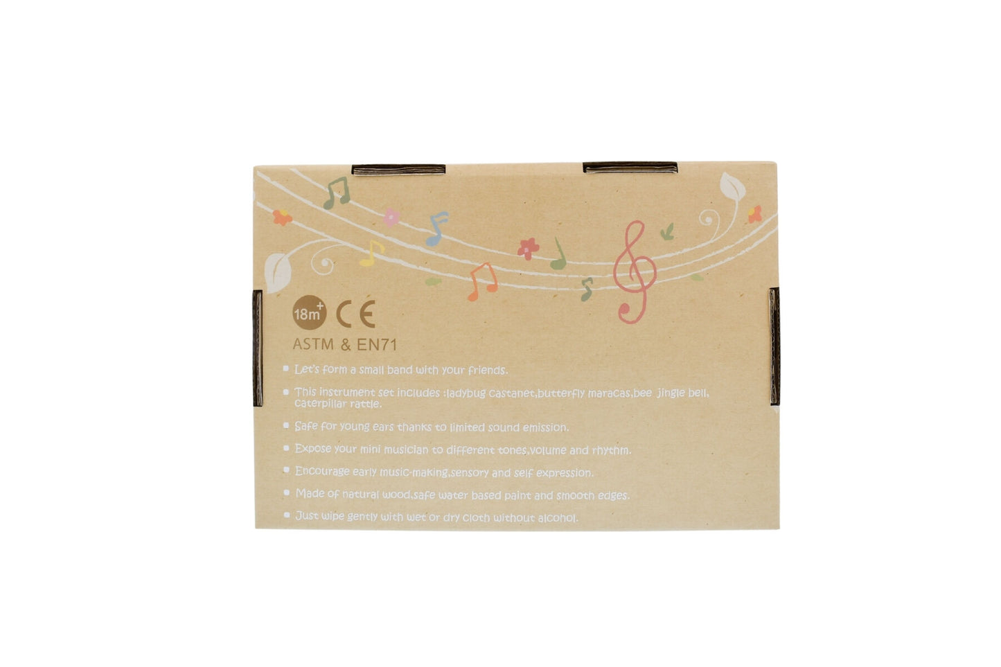 WOODEN SPRING INSECT BIRD MUSIC 3 PC SET