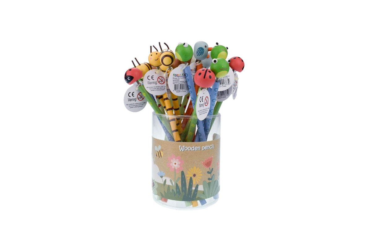 WOODEN SPRING INSECT MULTI COLOUR PENCIL