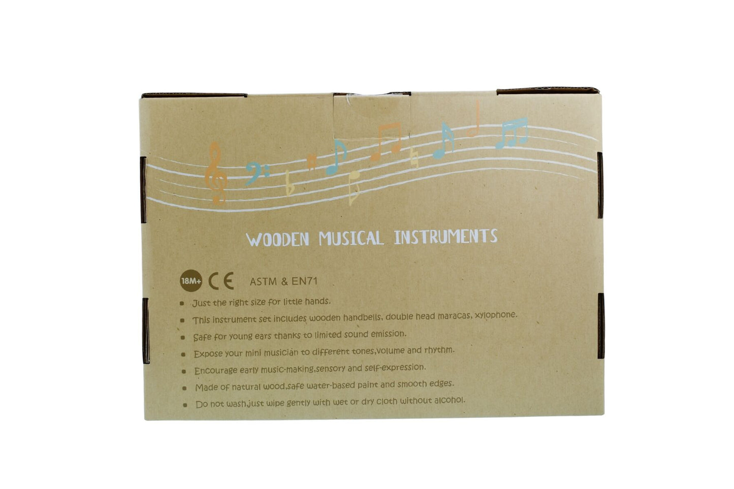 WOODEN MUSIC SET 3 PC XYLOPHONE SET ORANGE