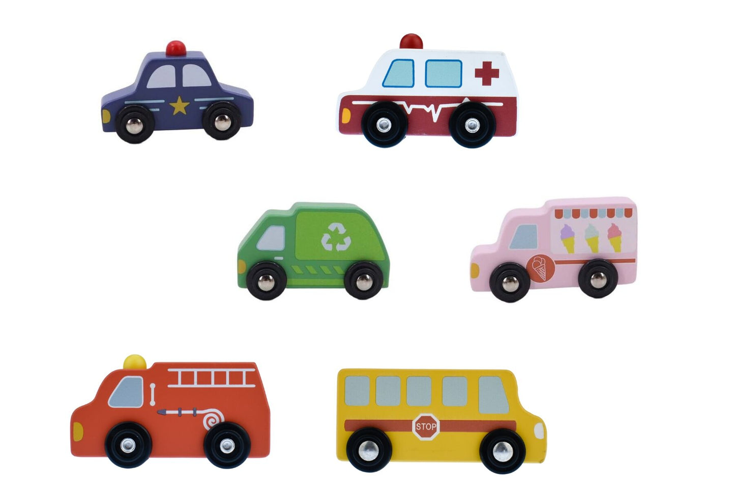 WOODEN TRANSPORTATION SET