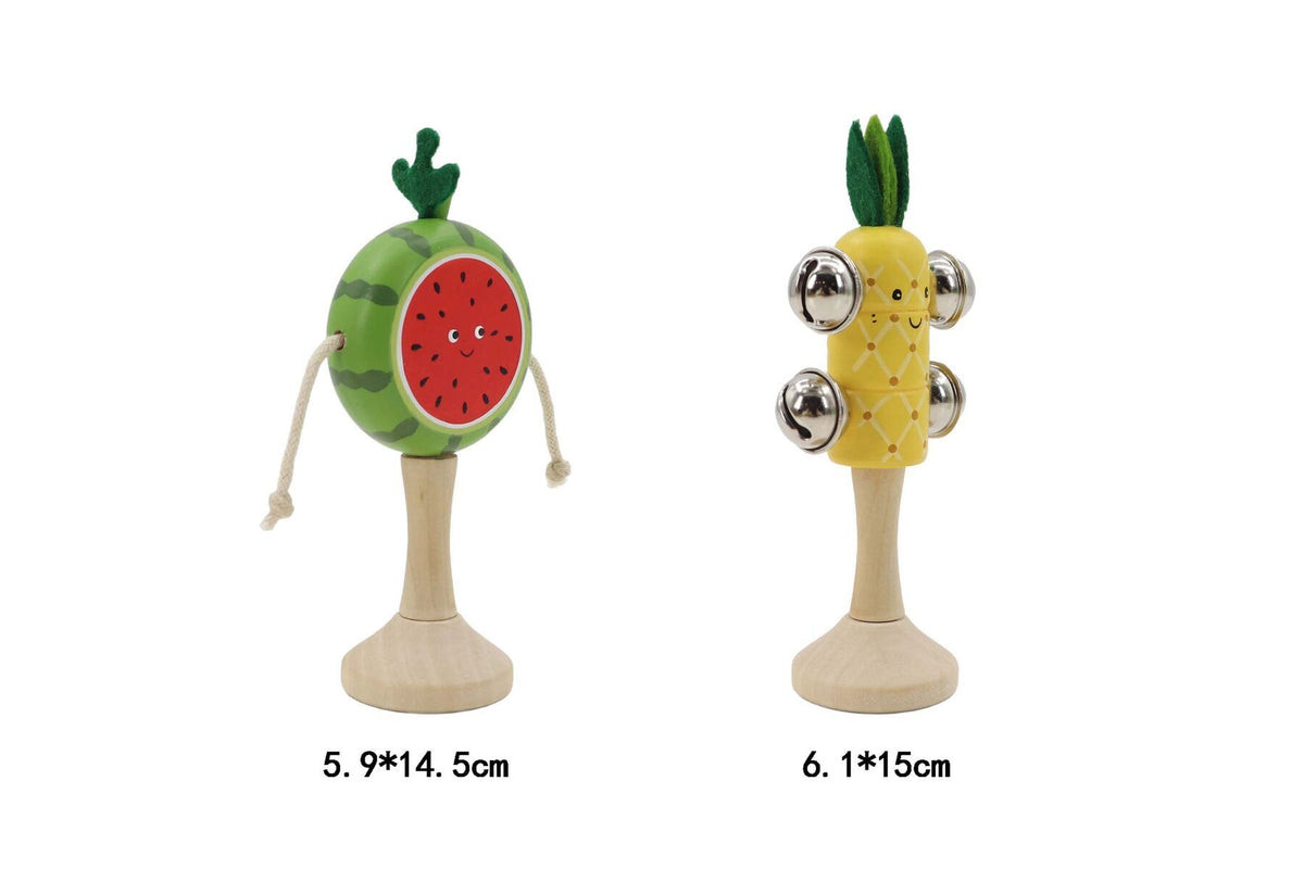 WOODEN FRUIT MUSICAL SET WATERMELON & PINEAPPLE