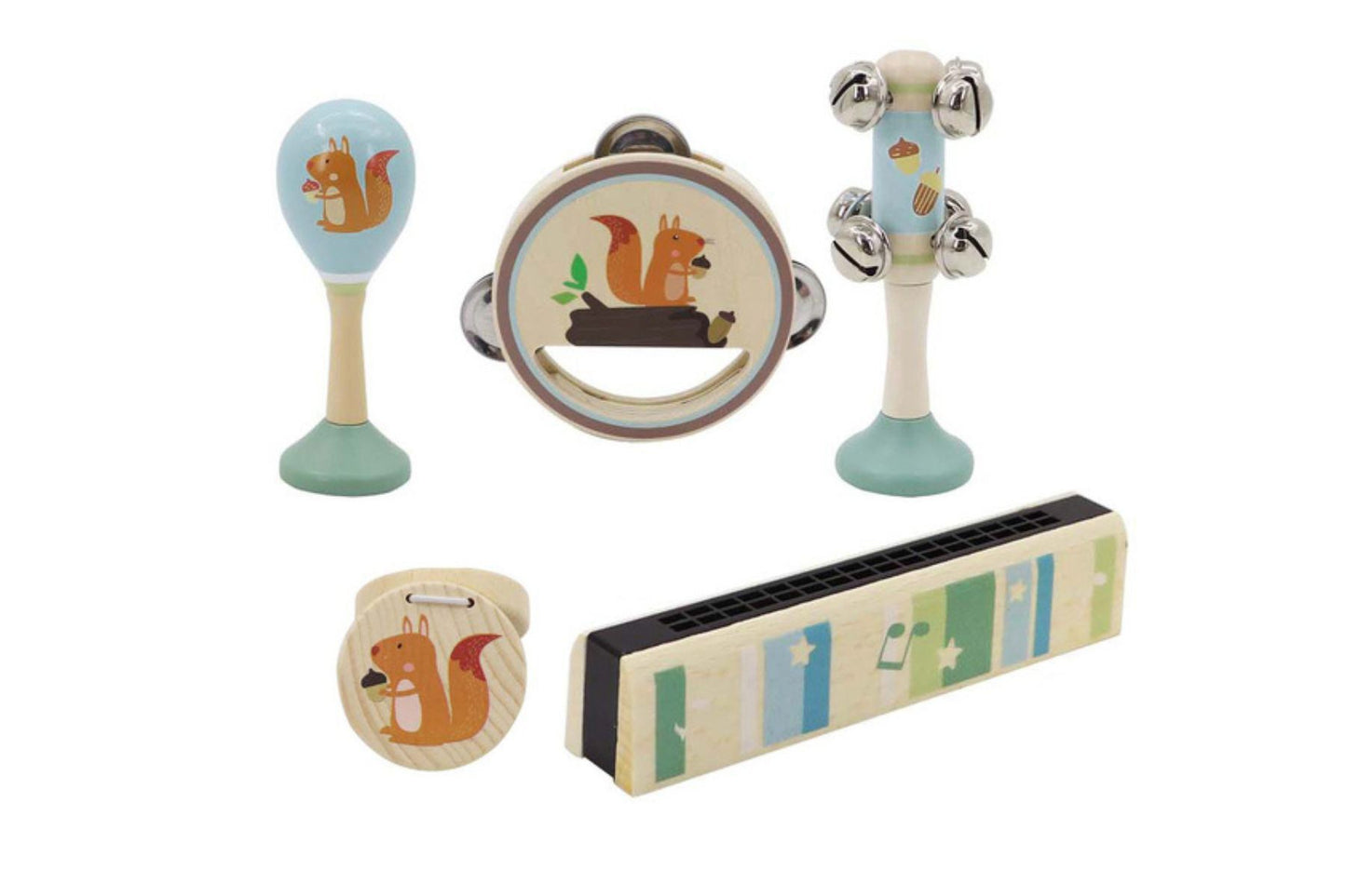 CALM & BREEZY SQUIRREL WOODEN 5PCS MUSICAL SET