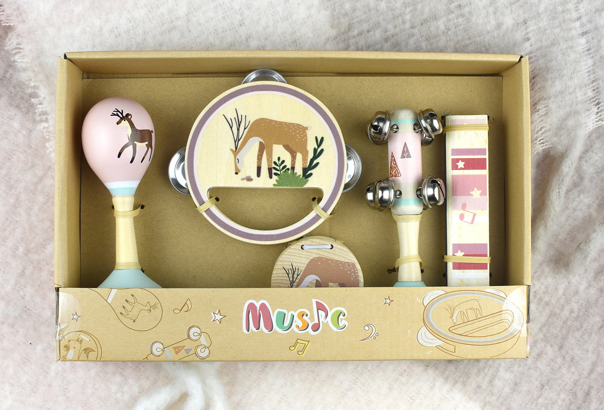 CALM & BREEZY DEER WOODEN 5PCS MUSICAL SET