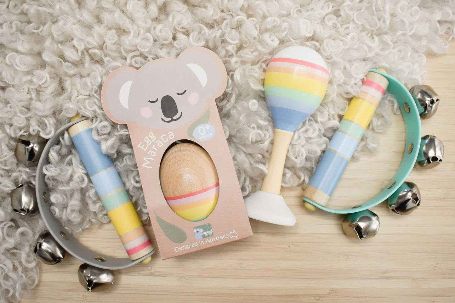 RAINBOW WOODEN MARACA
