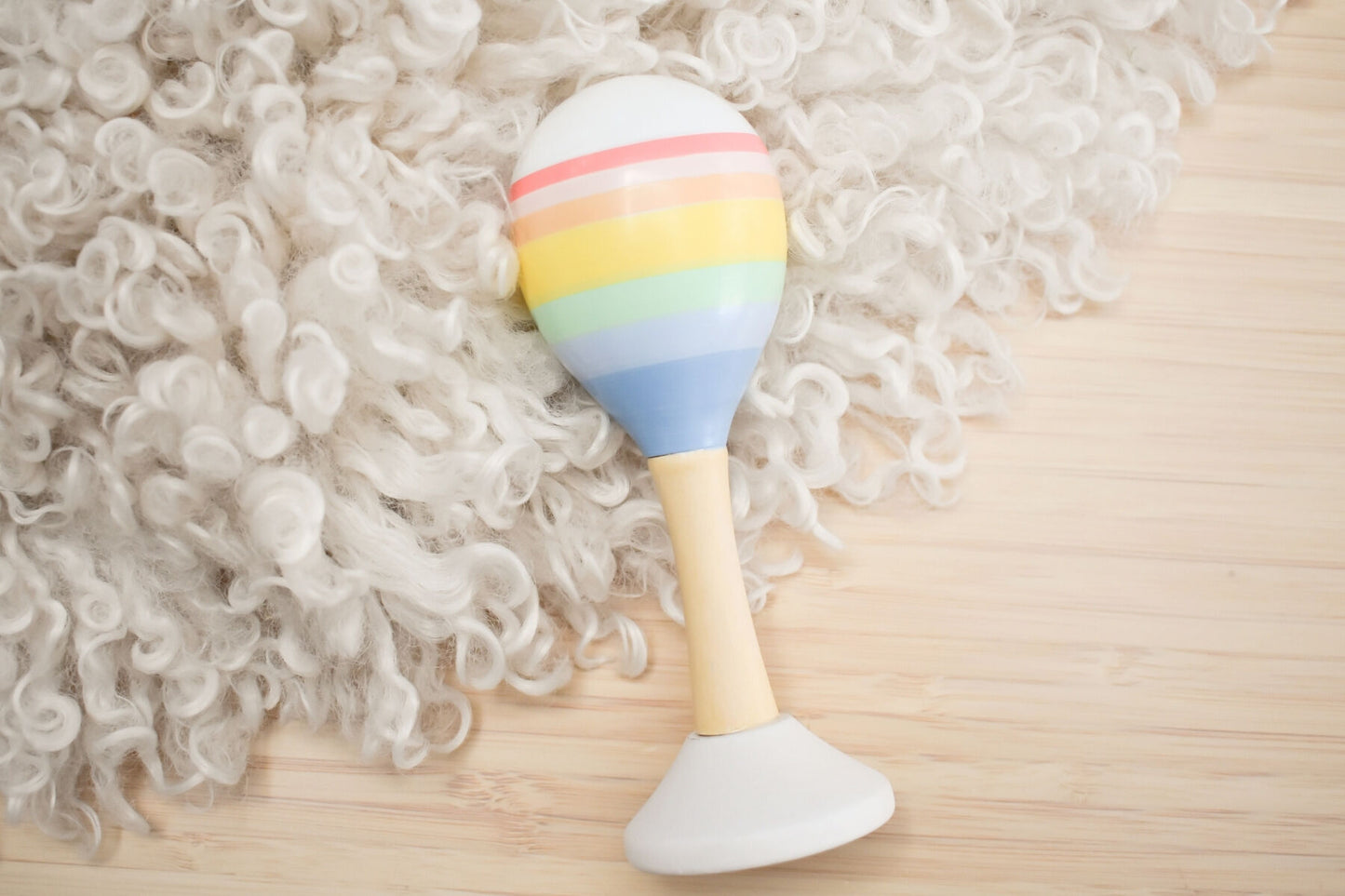 RAINBOW WOODEN MARACA