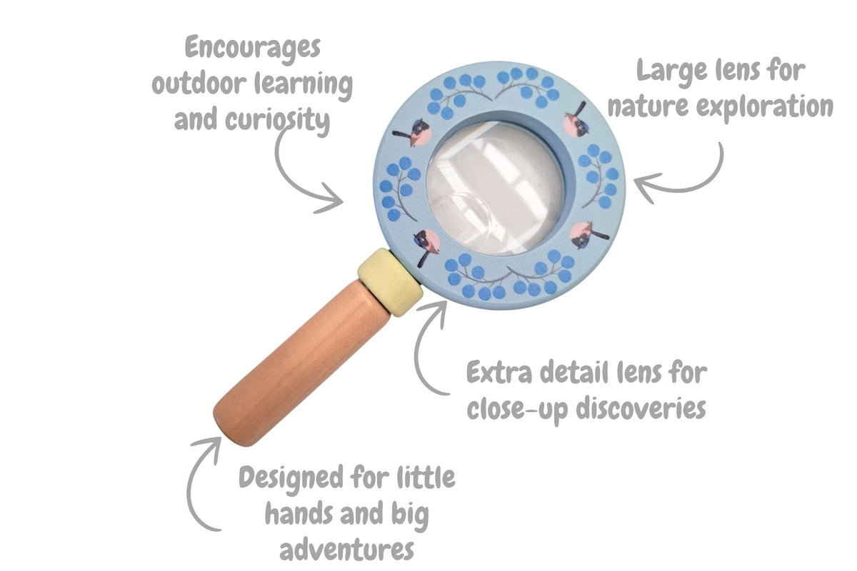 PRICE FOR 4 AUSSIE BACKYARD WILDLIFE MAGNIFYING GLASS