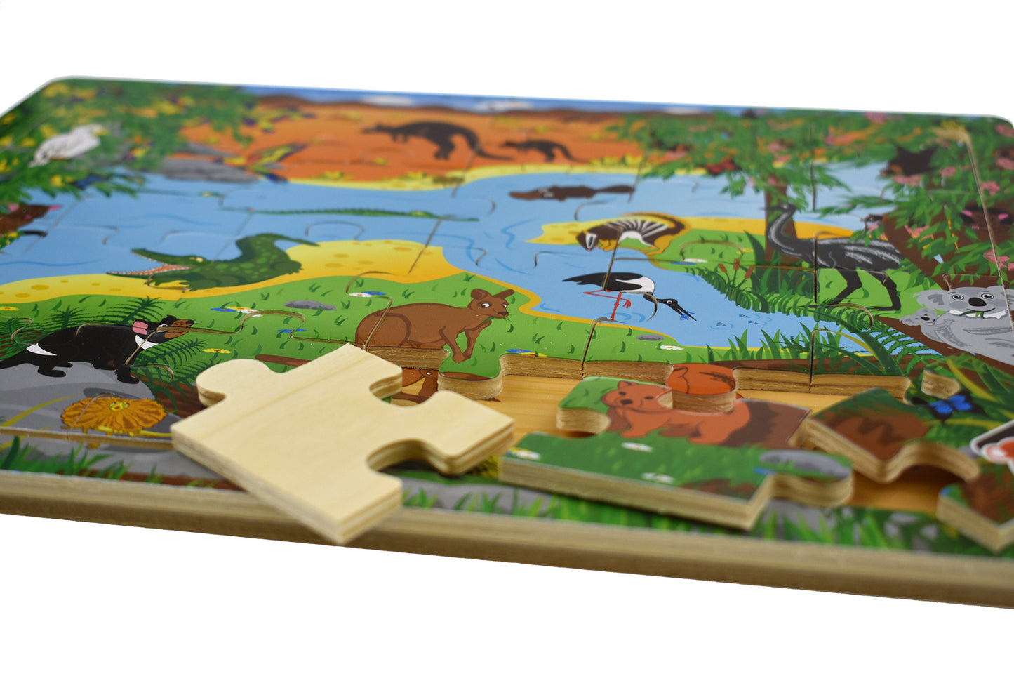 AUSTRALIAN ANIMAL AND NAMES JIGSAW PUZZLE 24PCS