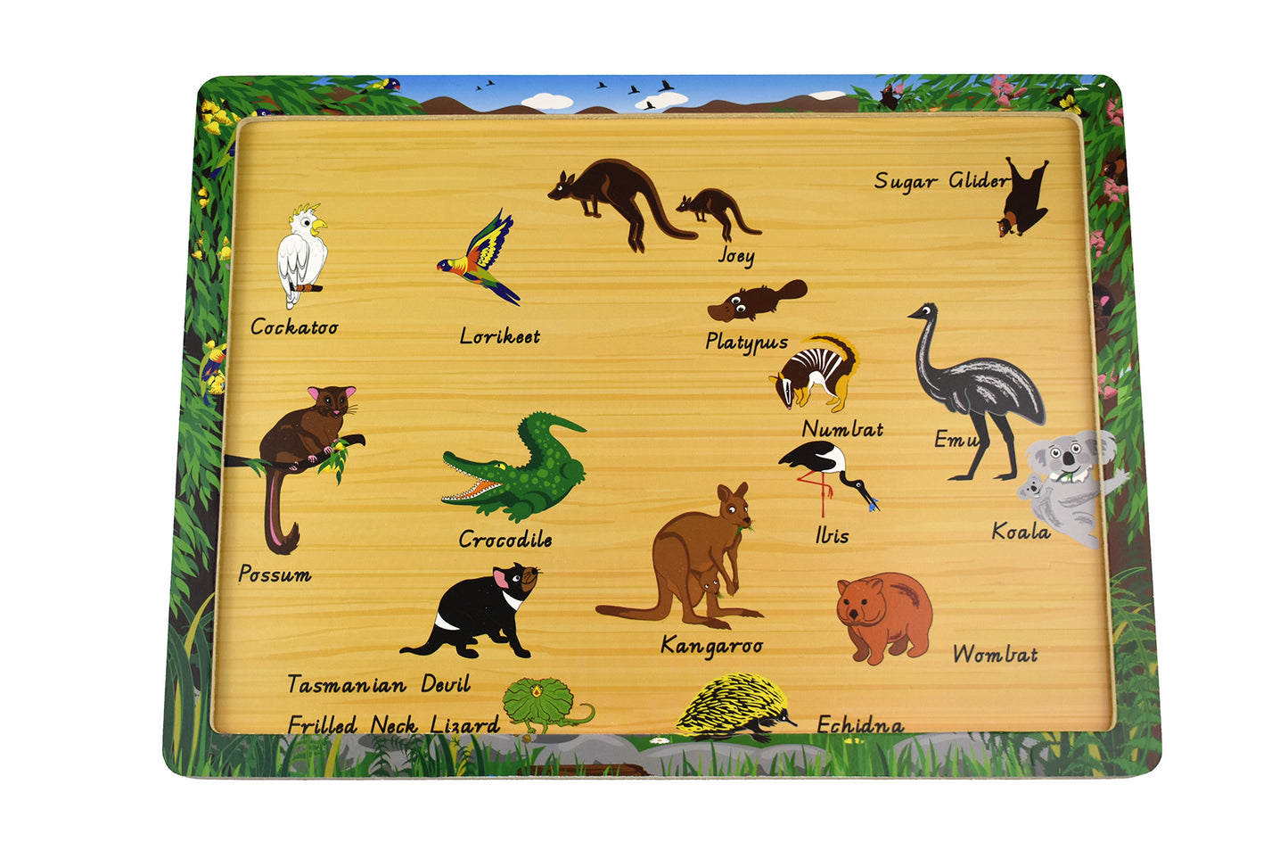 AUSTRALIAN ANIMAL AND NAMES JIGSAW PUZZLE 24PCS