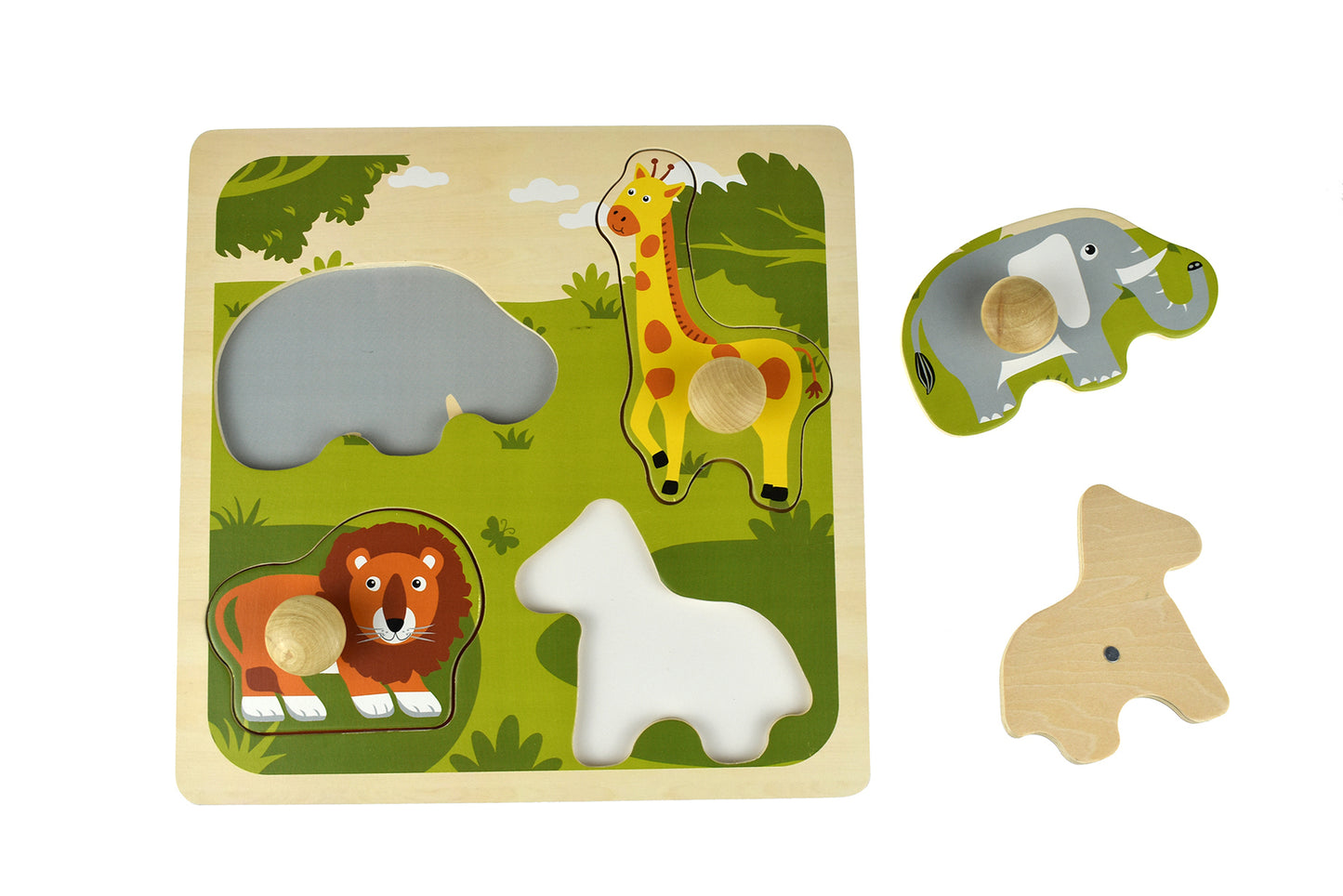 SAFARI ANIMAL LARGE PEG PUZZLE