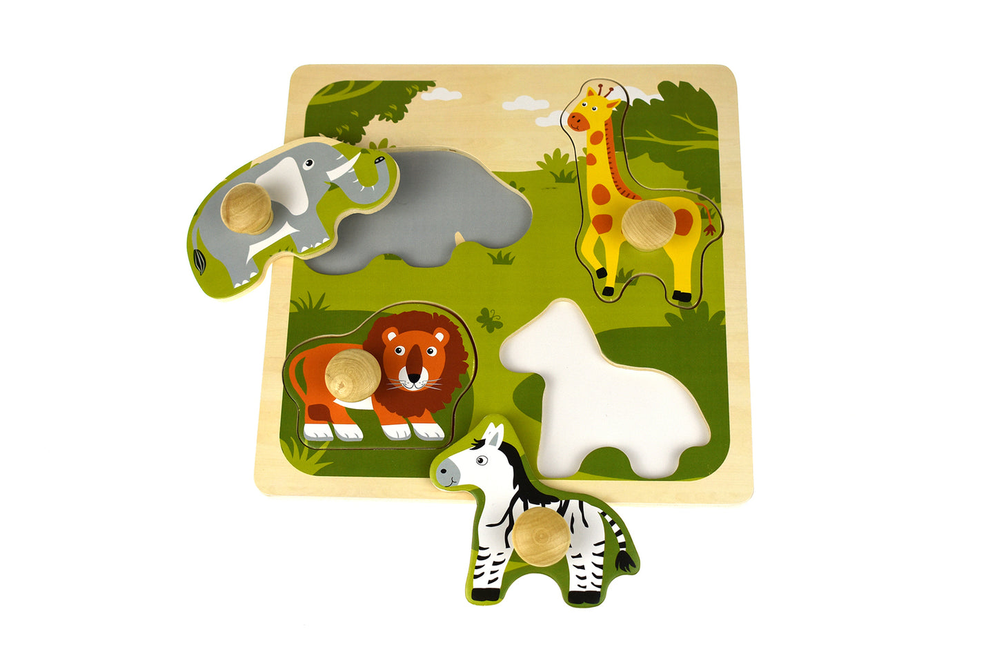 SAFARI ANIMAL LARGE PEG PUZZLE