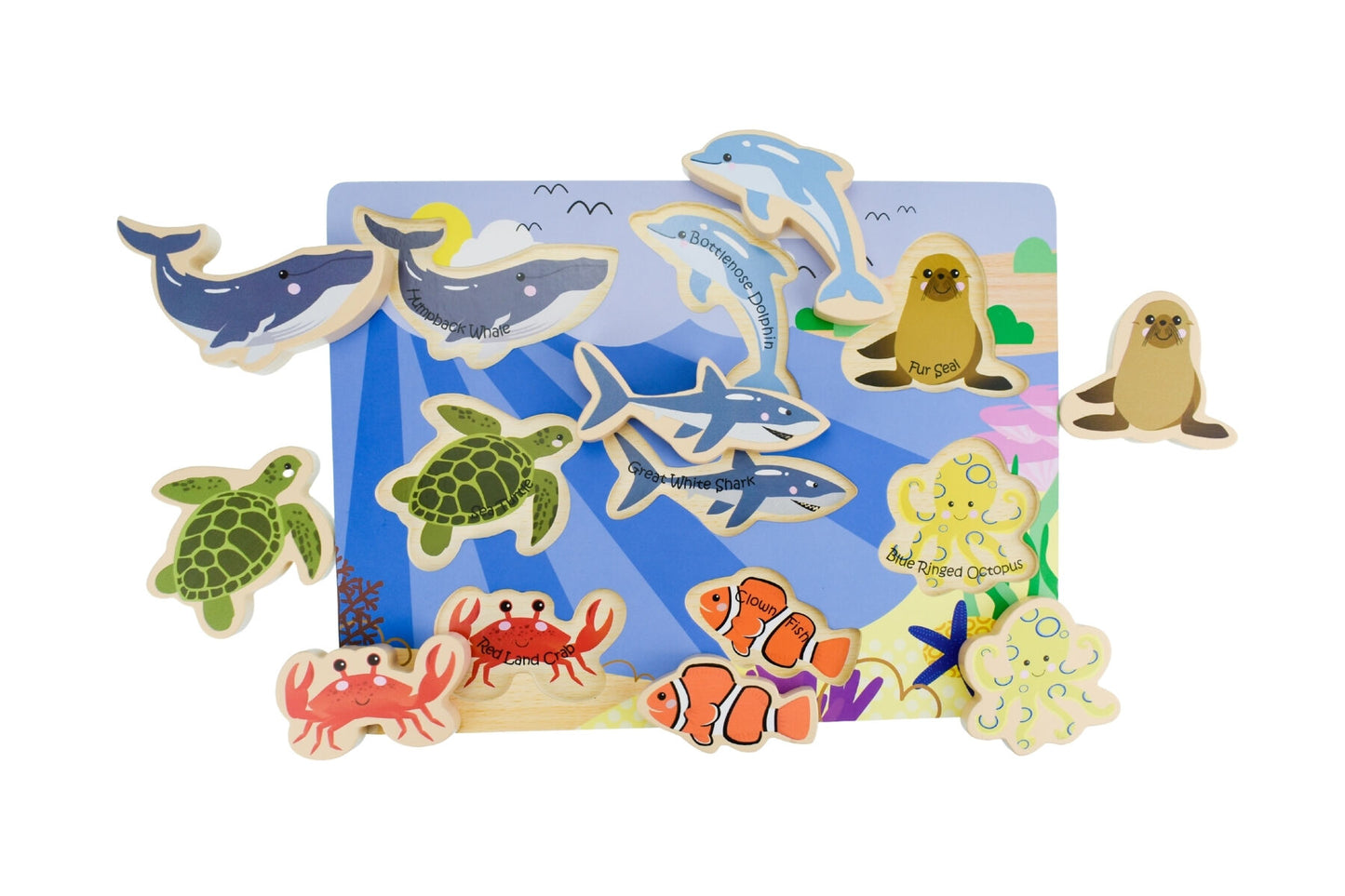 WOODEN CHUNKY PUZZLE SEA ANIMAL