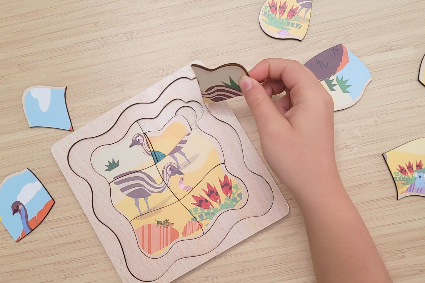 BUSH BUDDIES EMU LIFE CYCLE LAYER PUZZLE