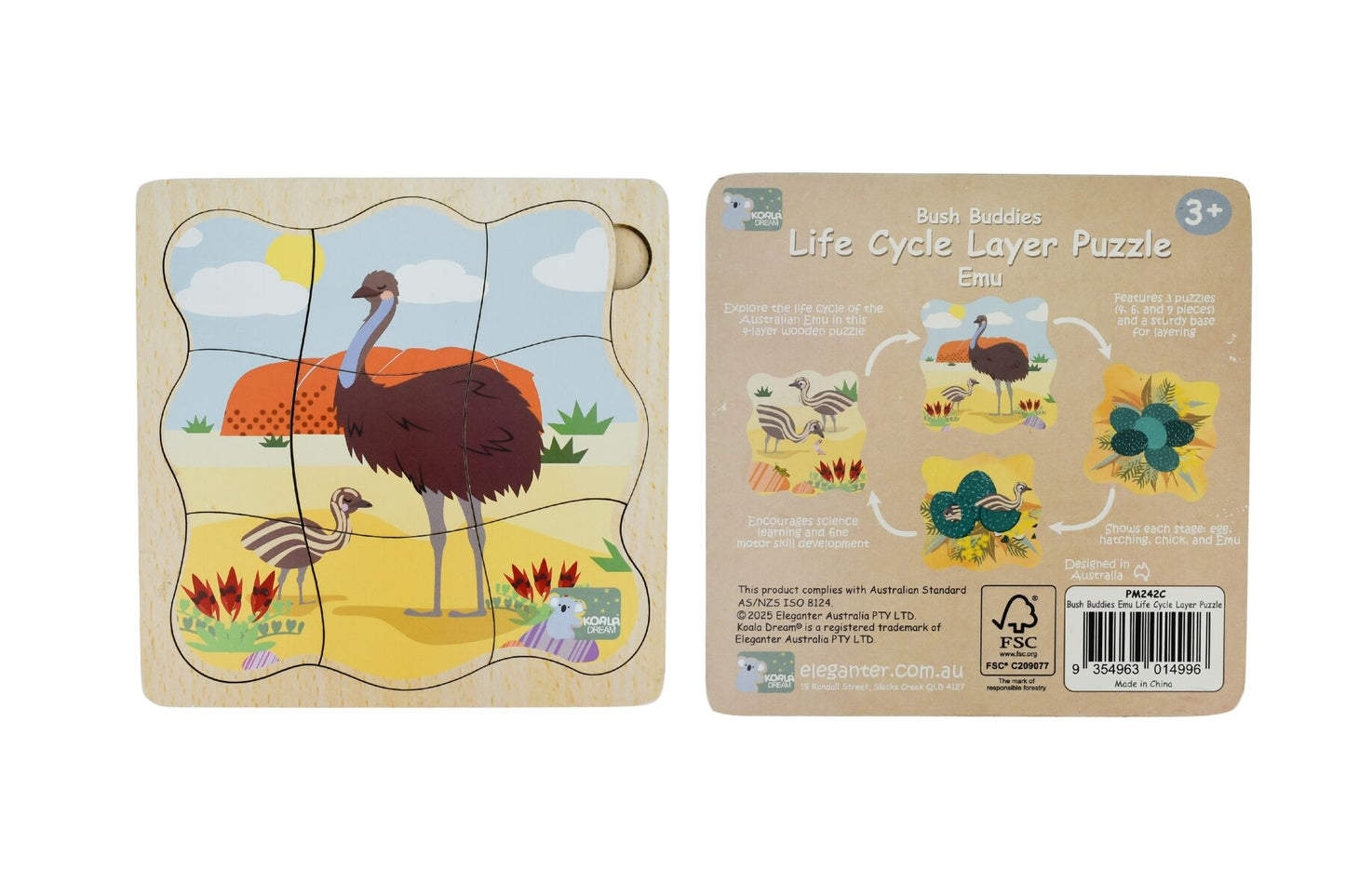 BUSH BUDDIES EMU LIFE CYCLE LAYER PUZZLE