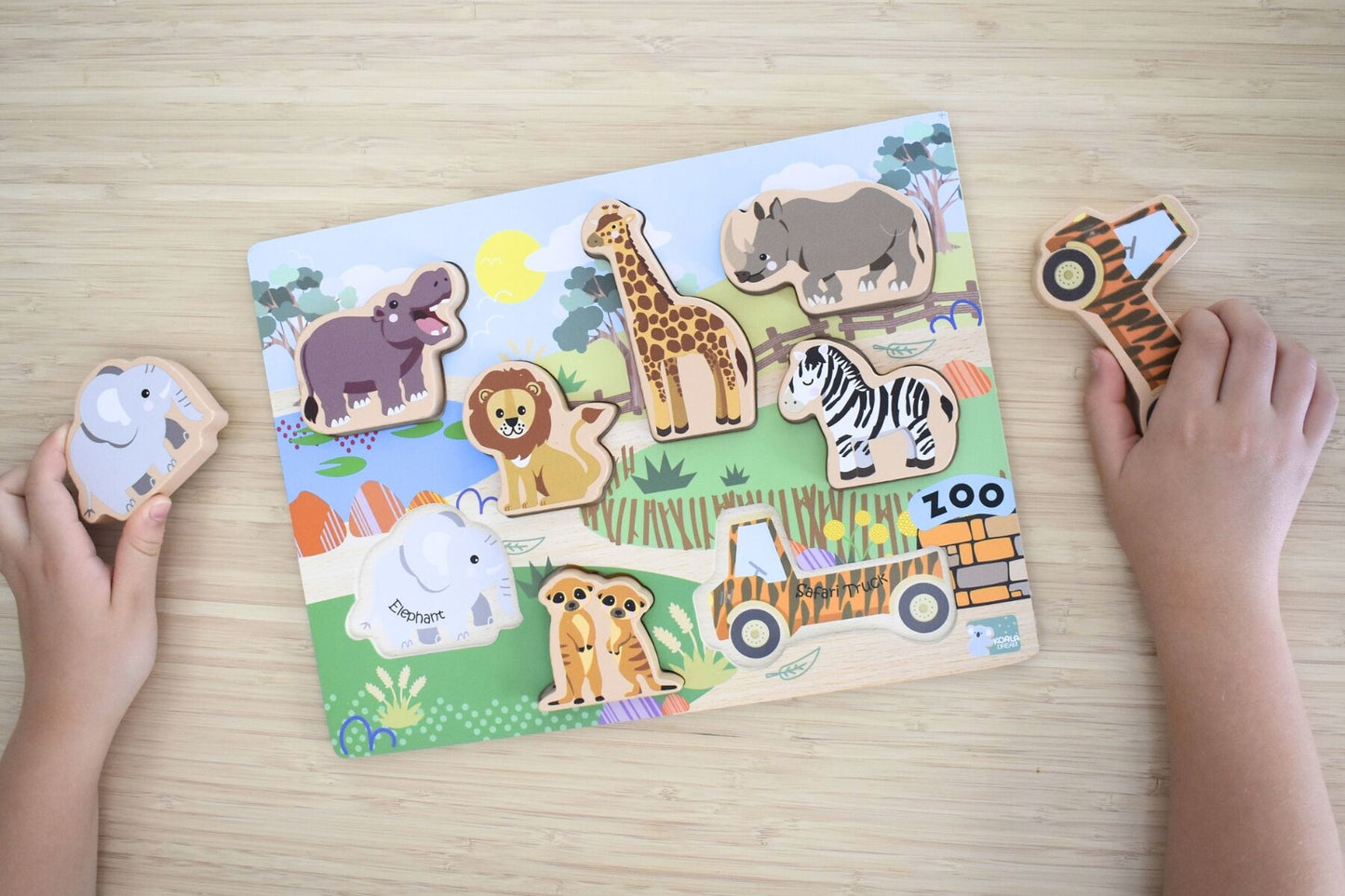 WOODEN CHUNKY ZOO ANIMALS PUZZLE