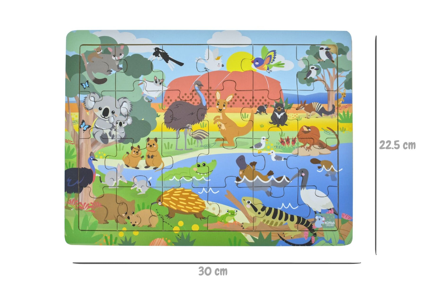 24PC JIGSAW PUZZLE AUSSIE ANIMALS AND THEIR NAMES