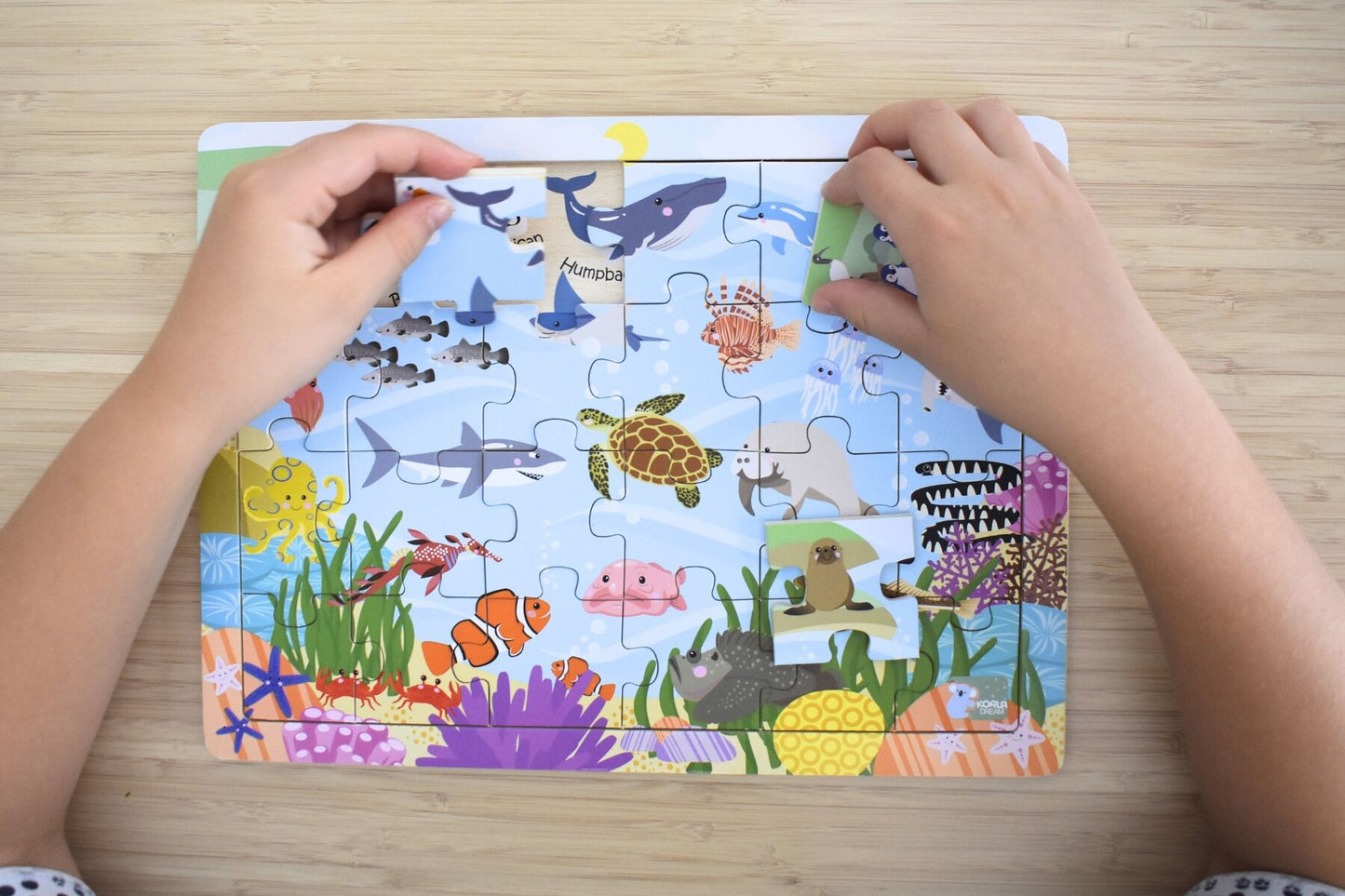 24PC JIGSAW PUZZLE AUSSIE SEA ANIMALS AND THEIR NAMES