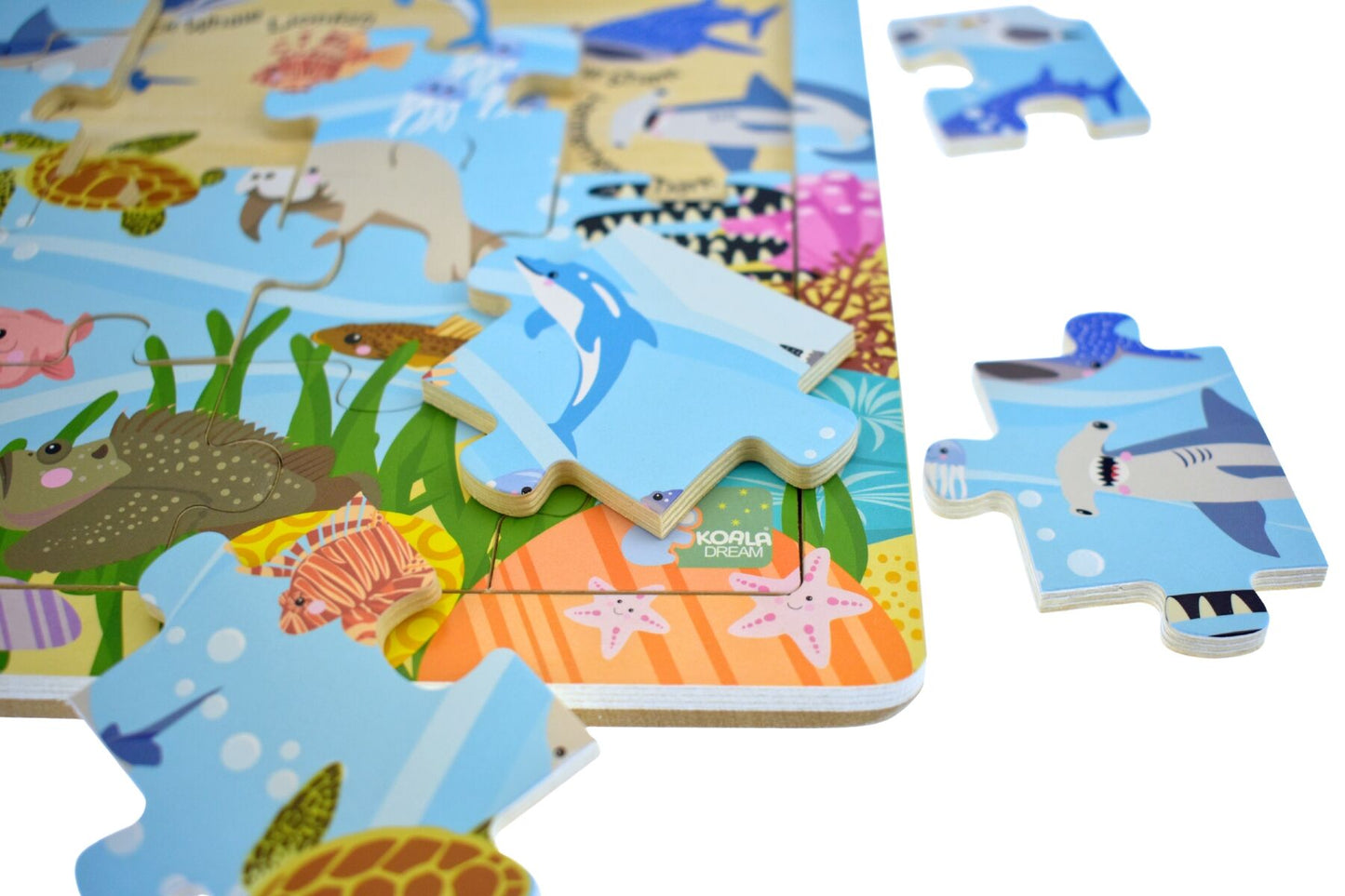 24PC JIGSAW PUZZLE AUSSIE SEA ANIMALS AND THEIR NAMES