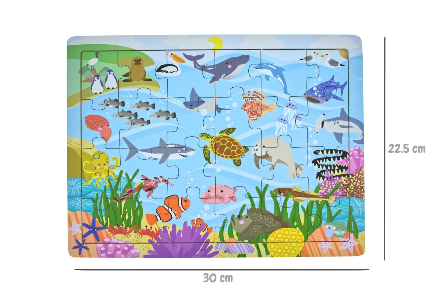 24PC JIGSAW PUZZLE AUSSIE SEA ANIMALS AND THEIR NAMES