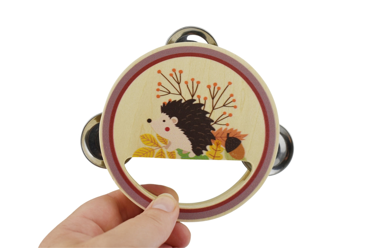 CALM & BREEZY WOODLAND WOODEN TAMBOURINE SET OF 4