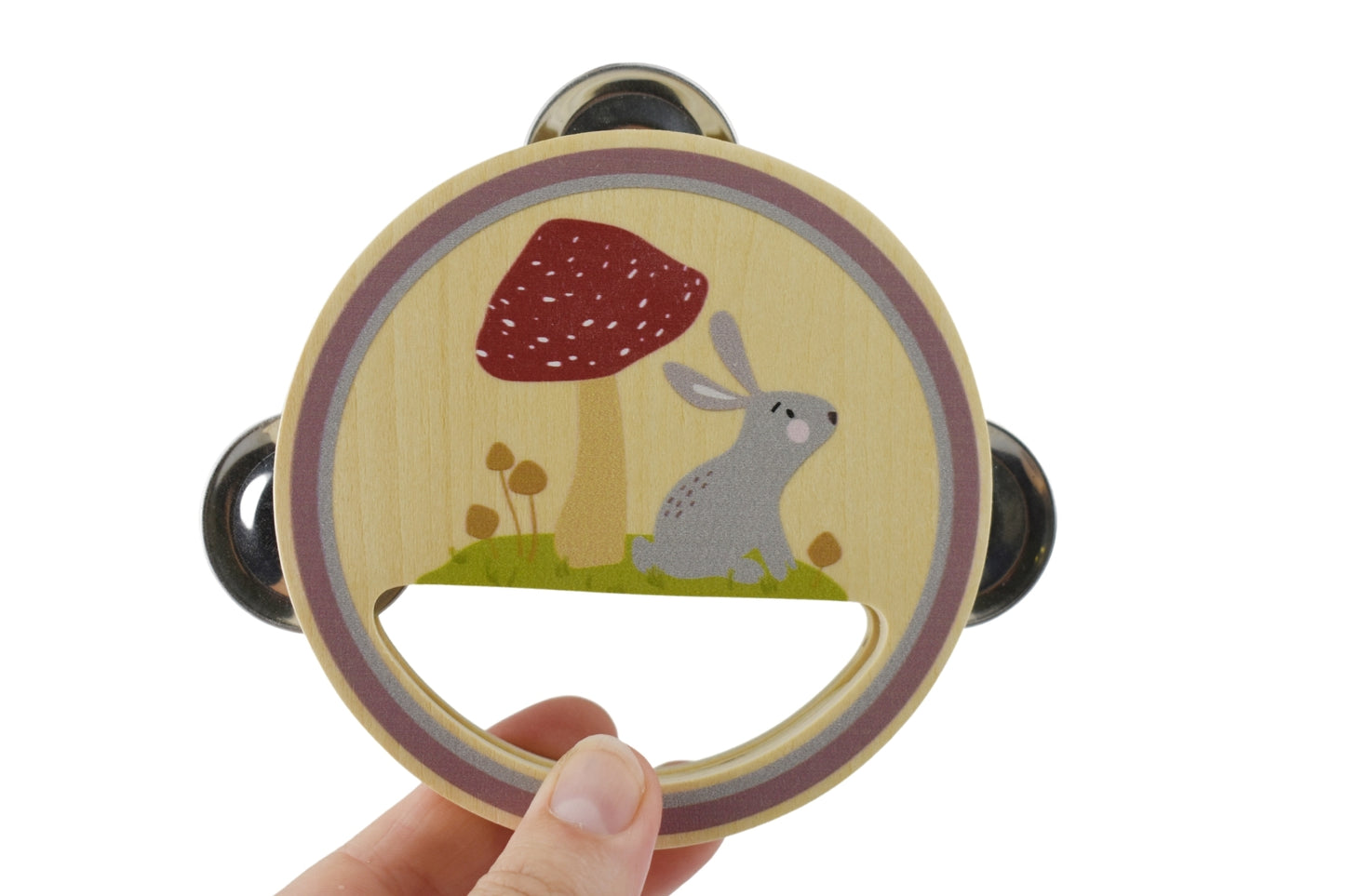 CALM & BREEZY WOODLAND WOODEN TAMBOURINE SET OF 4