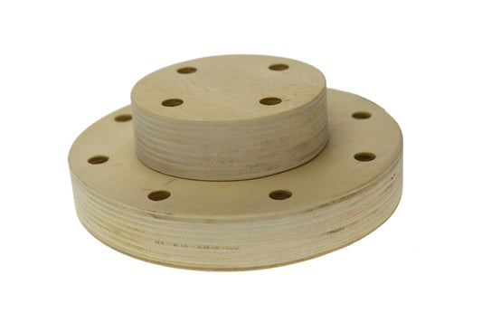 WOODEN ROUND STAND WITH 12 HOLES