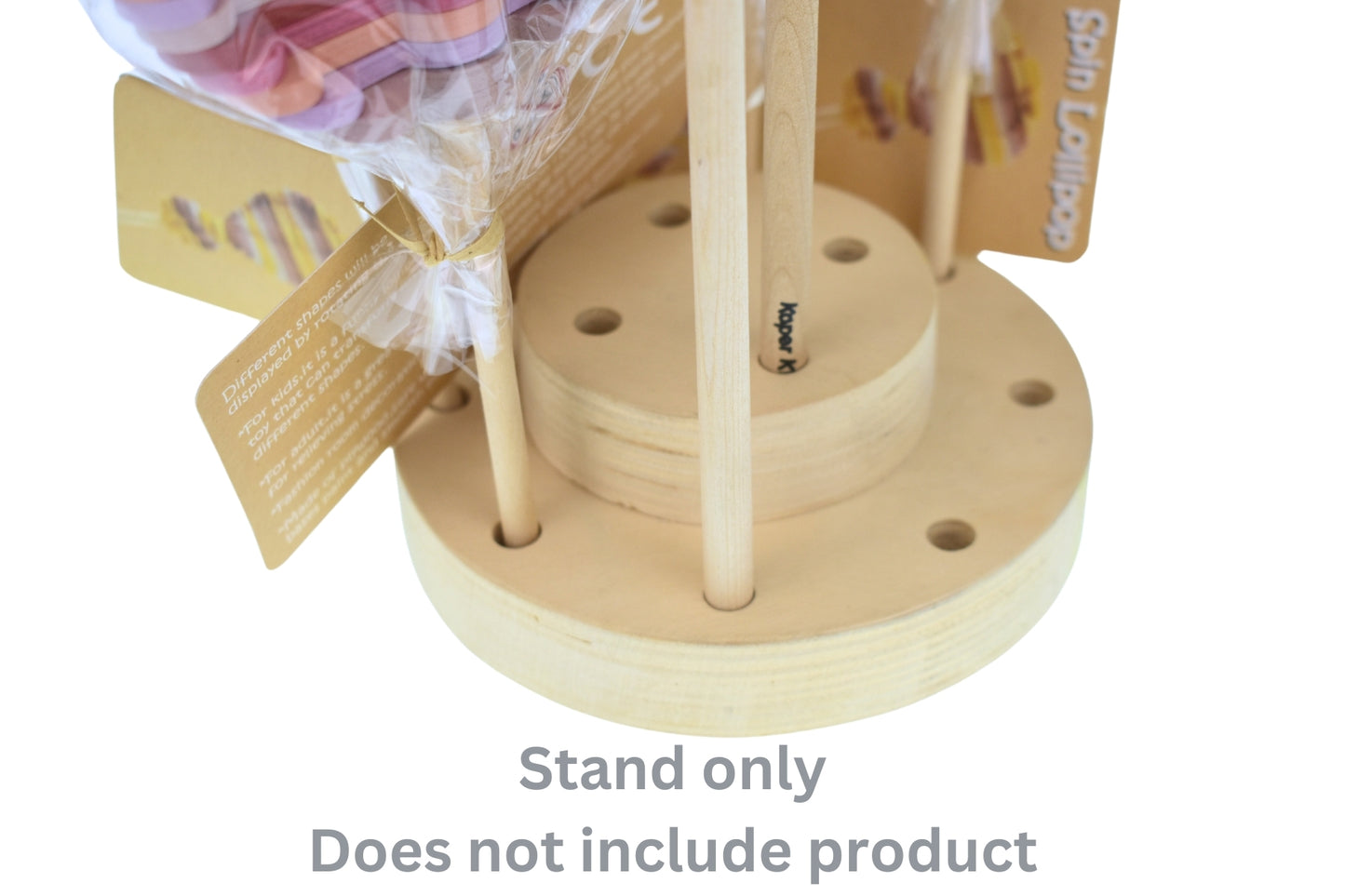 WOODEN ROUND STAND WITH 12 HOLES