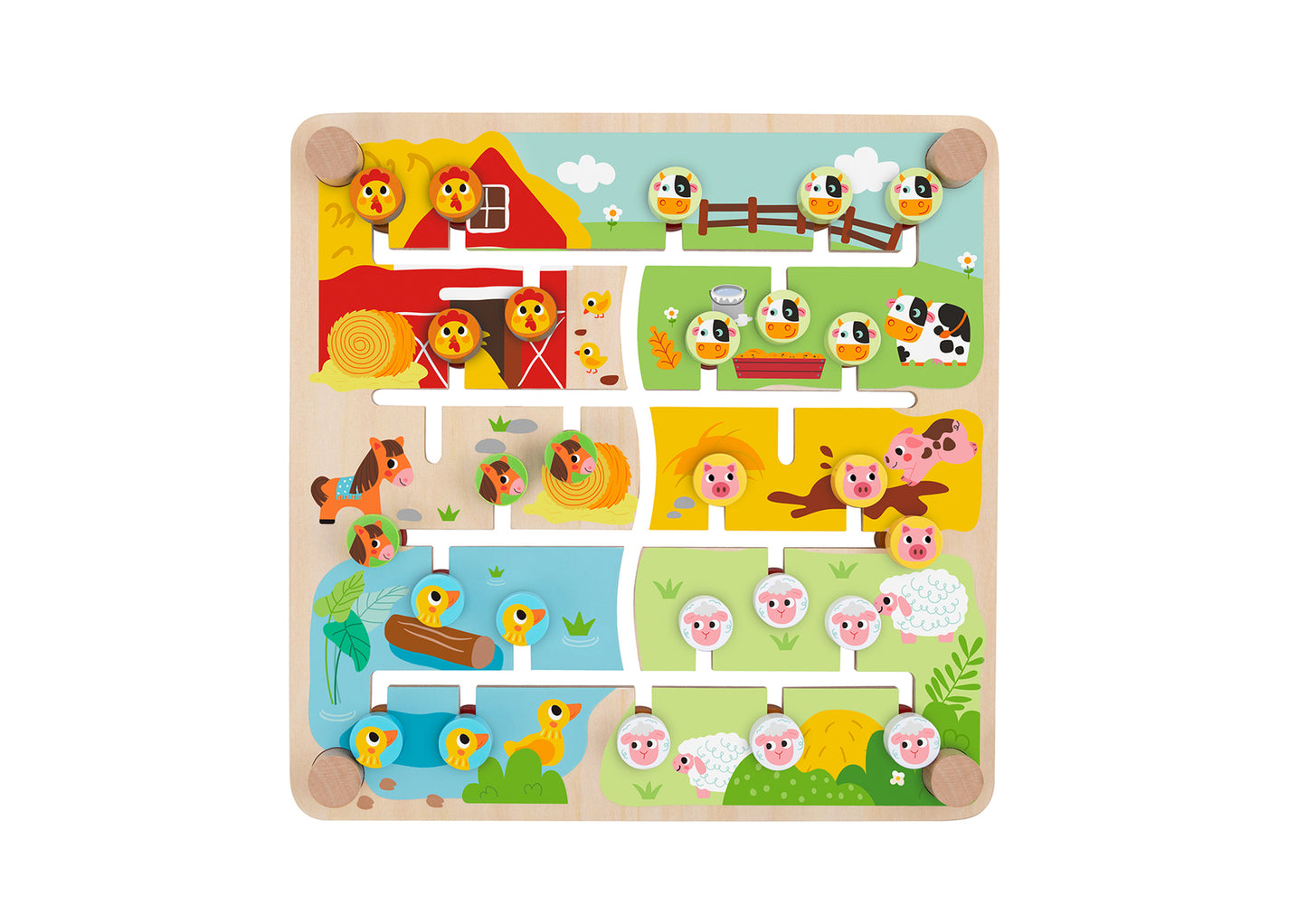 ALPHABET & FARM MATCHING MAZE BOARD