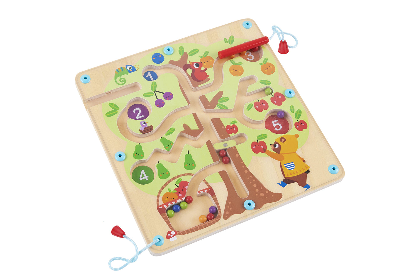 MAGNETIC COUNTING FRUIT BALL MAZE TREE