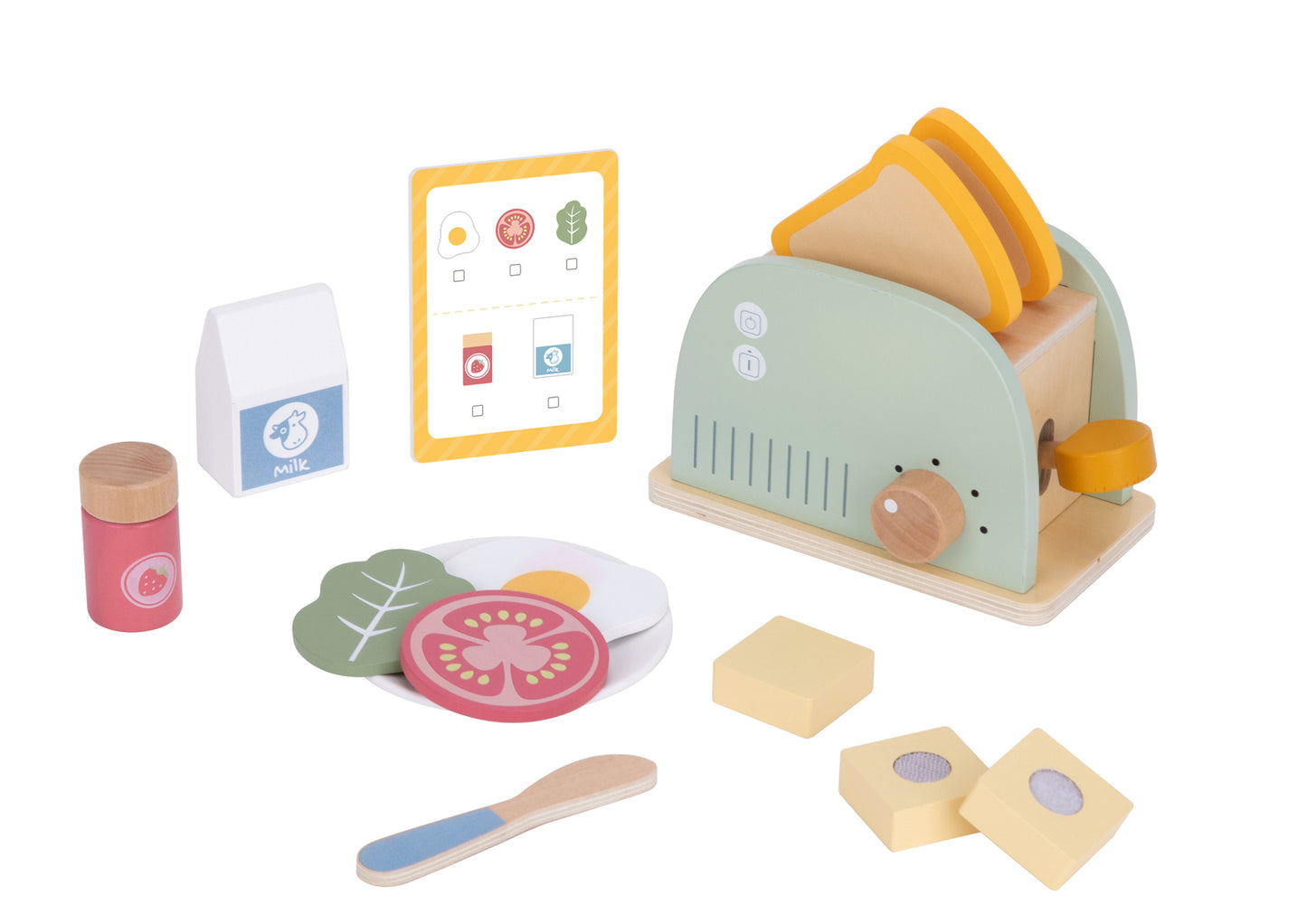 WOODEN TOASTER BREAKFAST SET