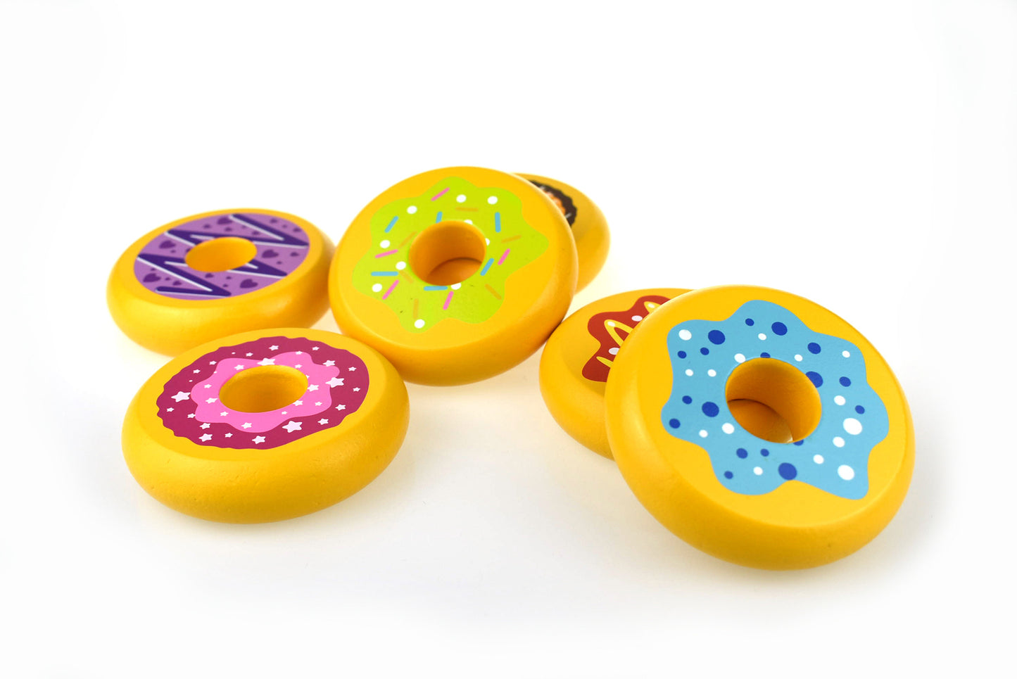 WOODEN DOUGHNUT SET