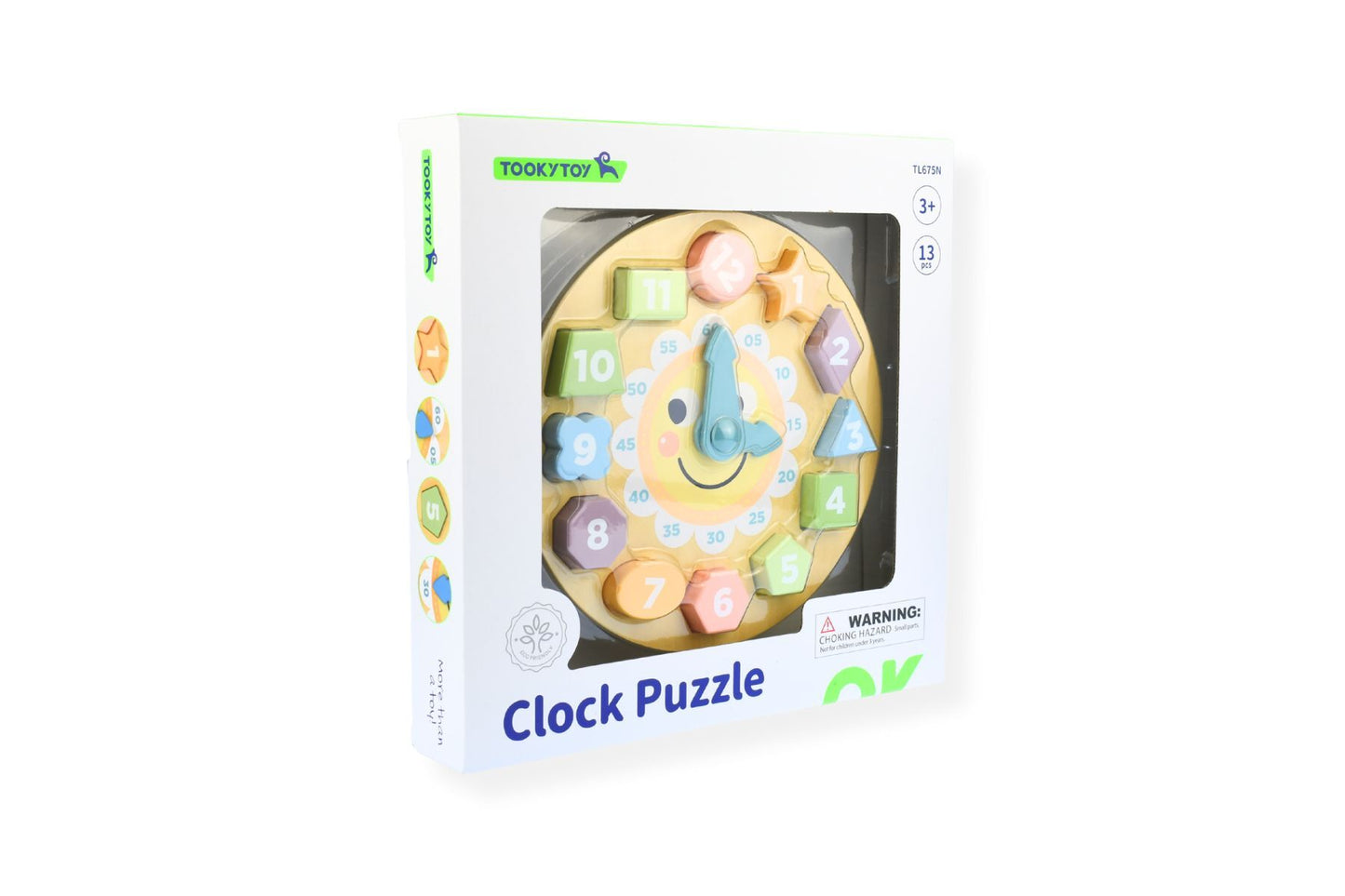 FOREST FRIEND WOODEN CLOCK SHAPE SORTER PUZZLE