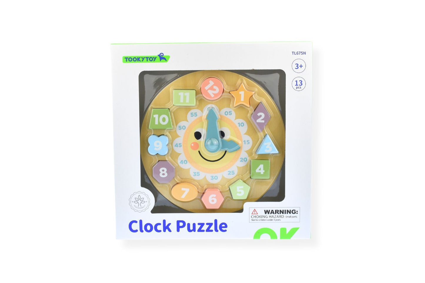 FOREST FRIEND WOODEN CLOCK SHAPE SORTER PUZZLE