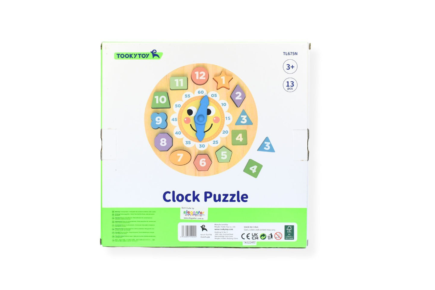 FOREST FRIEND WOODEN CLOCK SHAPE SORTER PUZZLE