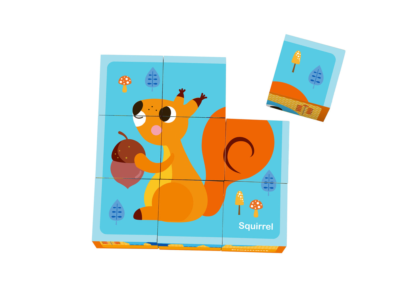 ANIMAL BLOCK PUZZLE WITH DRAWING CARD