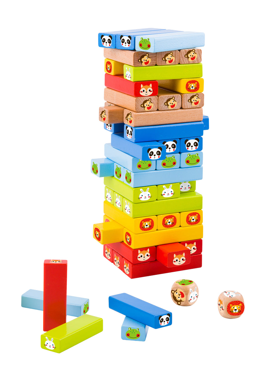 STACKING BLOCK ANIMALS BOARD GAME