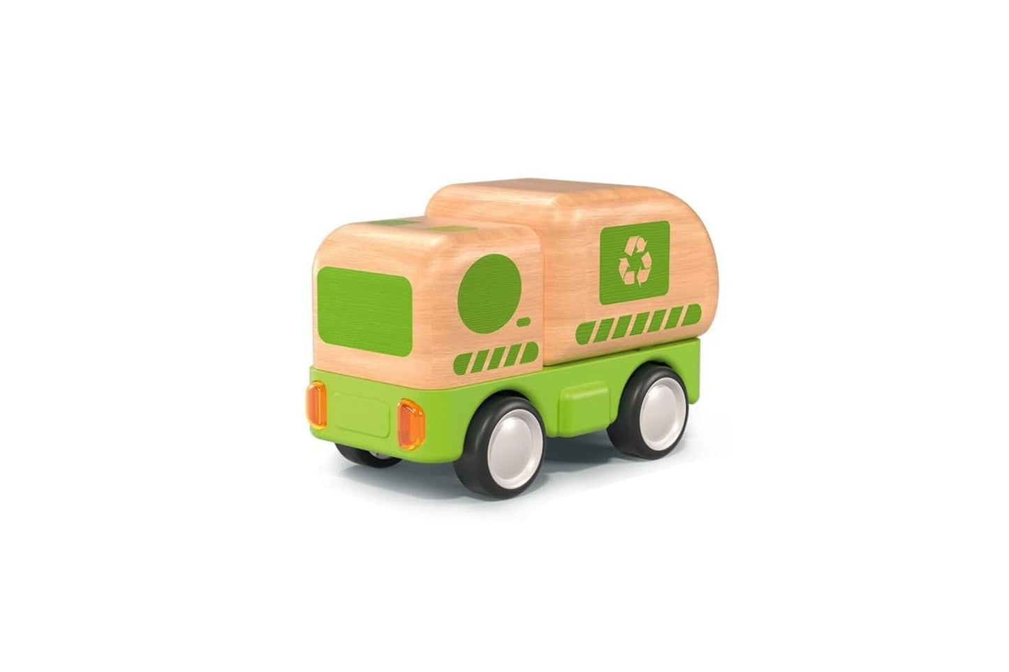 WOODEN FRICTION TRUCK RECYCLING WITH SOUND AND LIGHT