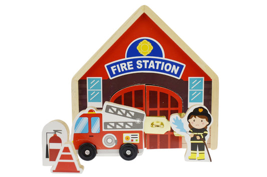 METAL LATCH PLAYSET-FIRESTATION