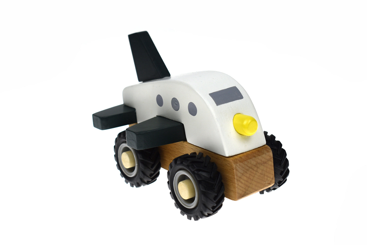 WOODEN OFF-ROAD PLANE TRUCK WHITE