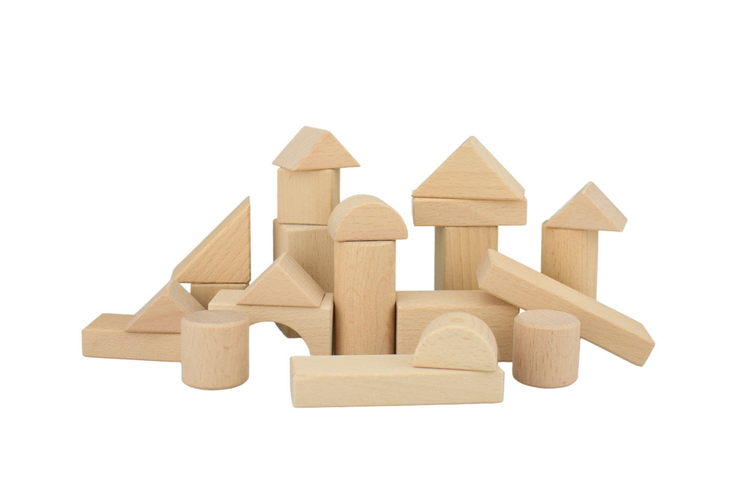 NATURAL WOODEN BLOCKS - 22PCS