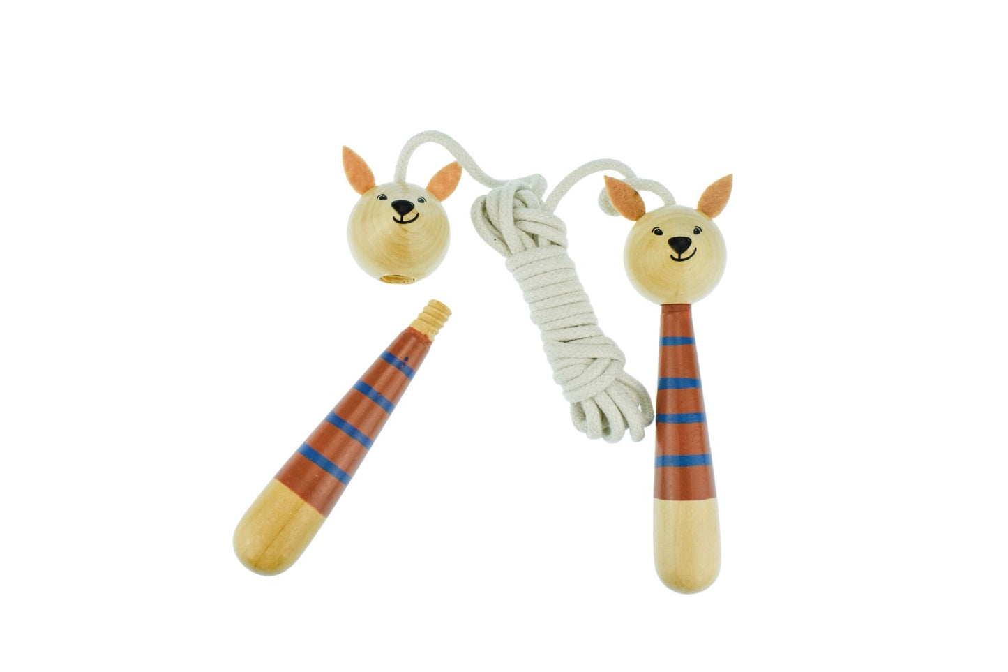 BUSH BUDDIES KANGAROO WOODEN ADJUSTABLE SKIPPING ROPE