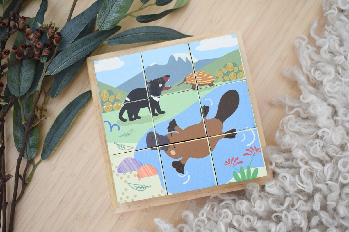 BUSH BUDDIES AUSSIE ANIMALS CUBE PUZZLE 9PCS