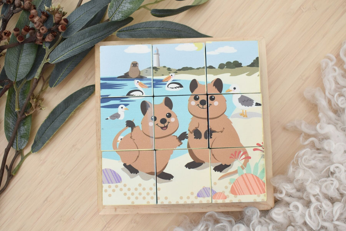 BUSH BUDDIES AUSSIE ANIMALS CUBE PUZZLE 9PCS