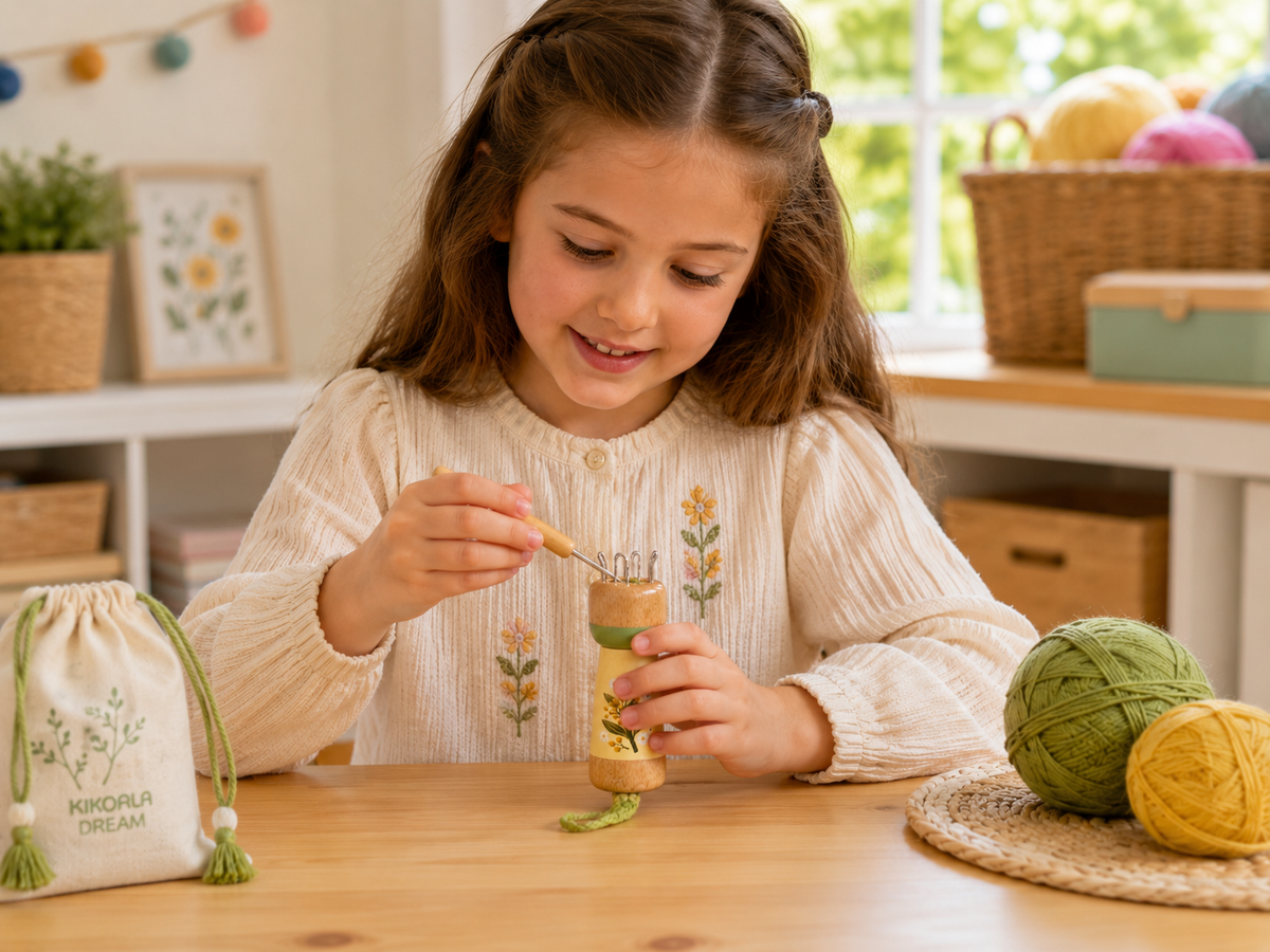 AUSTRALIAN FLORA KNITTING DOLL WATTLE BLOOMS