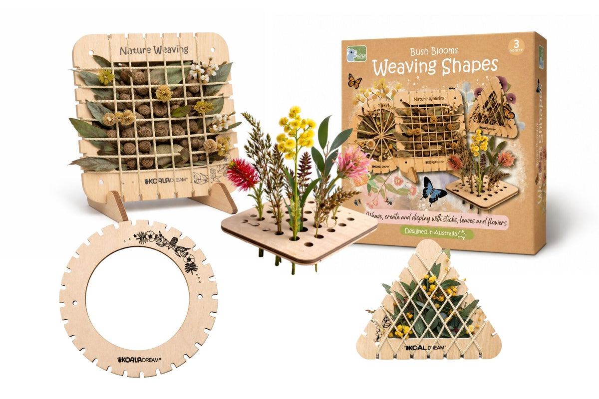 BUSH BLOOMS WEAVING SHAPES - CREATE WITH FLOWERS & LEAVES