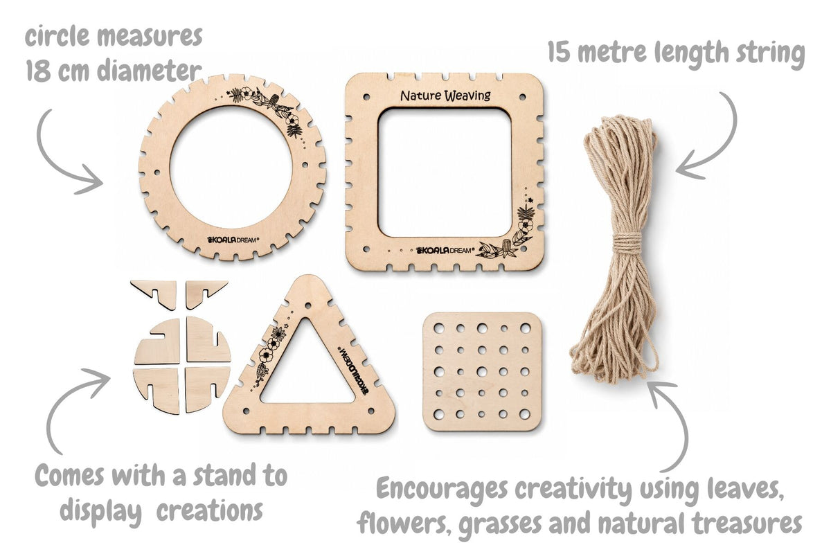 BUSH BLOOMS WEAVING SHAPES - CREATE WITH FLOWERS & LEAVES